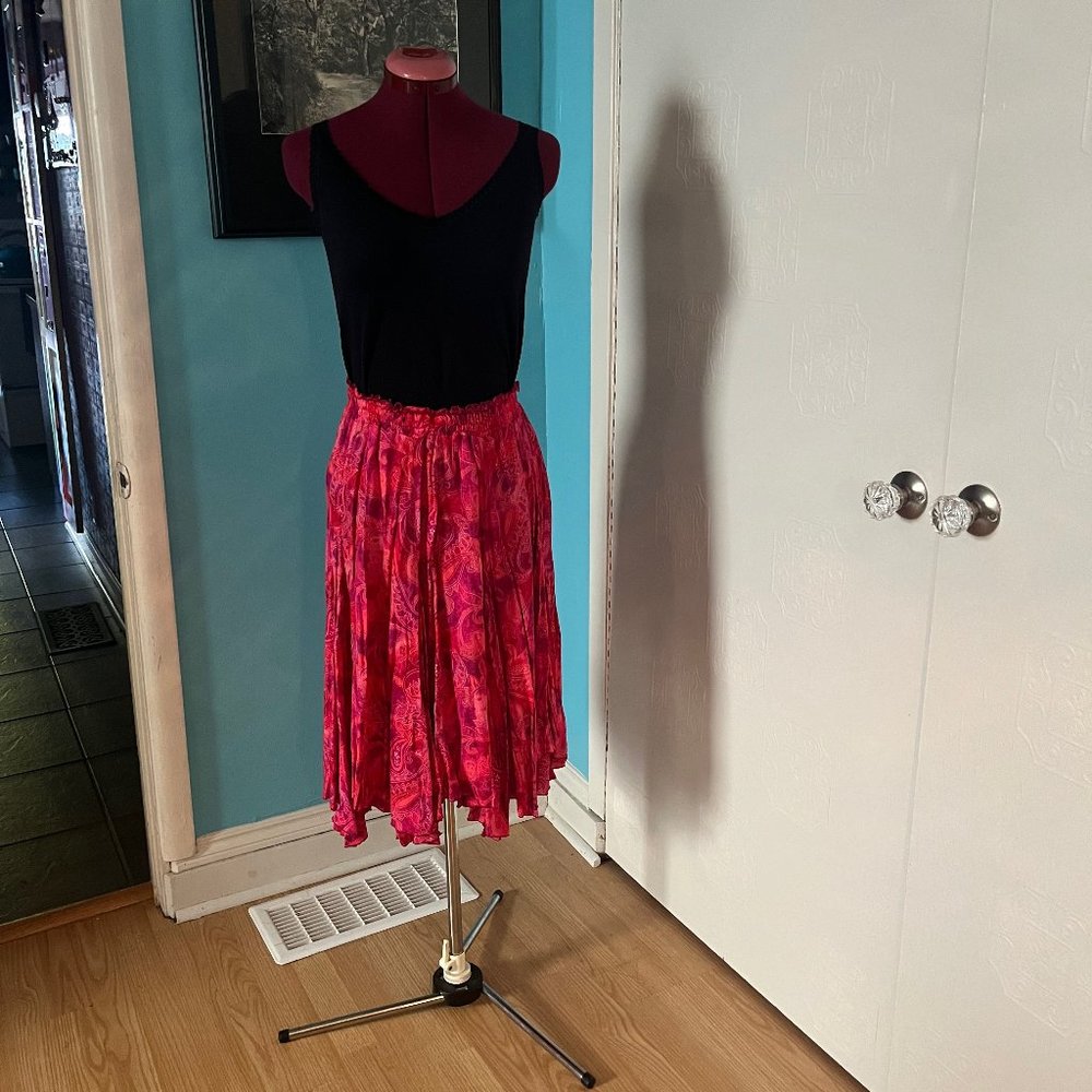 Fuchsia Batik Skirt from Bali